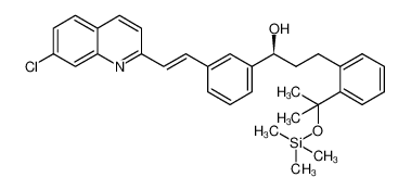 (S)-1-{3-[(E)-2-(7-chloro-quinolin-2-yl)-vinyl]-phenyl}-3-[2-(1-methyl-1-trimethylsilanyloxy-ethyl)-phenyl]-propan-1-ol 1359172-54-5