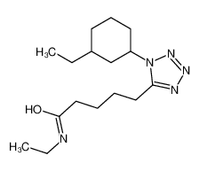 5-(1-cyclohexyltetrazol-5-yl)-N,N-diethylpentanamide