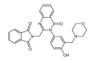 2-[[3-[4-hydroxy-3-(morpholin-4-ylmethyl)phenyl]-4-oxoquinazolin-2-yl]methyl]isoindole-1,3-dione 134700-34-8