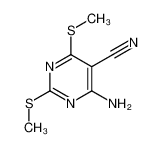 4-amino-2,6-bis(methylsulfanyl)pyrimidine-5-carbonitrile 98277-53-3