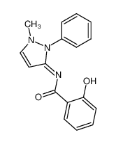 2-hydroxy-N-(1-methyl-2-phenyl-1,2-dihydro-3H-pyrazol-3-ylidene)benzamide 79442-82-3