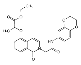 ethyl 2-[2-[2-(2,3-dihydro-1,4-benzodioxin-6-ylamino)-2-oxoethyl]-1-oxoisoquinolin-5-yl]oxypropanoate