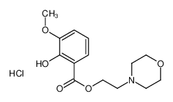2-morpholin-4-ium-4-ylethyl 2-hydroxy-3-methoxybenzoate,chloride 23959-15-1