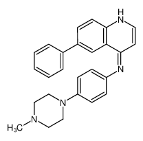 N-[4-(4-methylpiperazin-1-yl)phenyl]-6-phenylquinolin-4-amine 144653-43-0