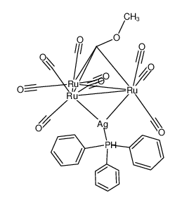 119503-11-6 structure, C29H23AgO10PRu3