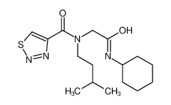 N-[2-(Cyclohexylamino)-2-oxoethyl]-N-(3-methylbutyl)-1,2,3-thiadi azole-4-carboxamide