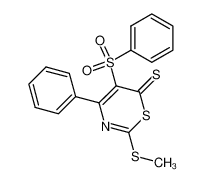 2-methylthio-4-phenyl-5-phenylsulfonyl-1,3-thiazine-6(6H)-thione 93202-11-0