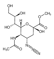 methyl (2S,4S,5R,6R)-5-acetamido-4-azido-2-hydroxy-6-((1R,2R)-1,2,3-trihydroxypropyl)tetrahydro-2H-pyran-2-carboxylate 725725-09-7