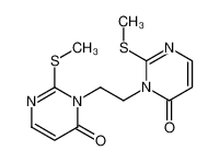 2-methylsulfanyl-3-[2-(2-methylsulfanyl-6-oxopyrimidin-1-yl)ethyl]pyrimidin-4-one 89185-12-6