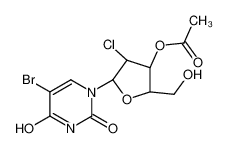 [(2R,3R,4R,5R)-5-(5-bromo-2,4-dioxopyrimidin-1-yl)-4-chloro-2-(hydroxymethyl)oxolan-3-yl] acetate 61773-82-8
