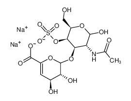 disodium,(2R,3R,4S)-2-[(2R,3R,4S,5R)-2-acetamido-5,6-dihydroxy-1-oxo-4-sulfonatooxyhexan-3-yl]oxy-3,4-dihydroxy-3,4-dihydro-2H-pyran-6-carboxylate 136144-56-4
