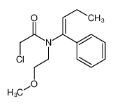 2-chloro-N-(2-methoxyethyl)-N-(1-phenylbut-1-enyl)acetamide 104798-63-2