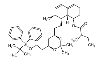 (1S,7S,8S,8aR)-8-(2-((4R,6S)-6-(2-((tert-butyldiphenylsilyl)oxy)ethyl)-2,2-dimethyl-1,3-dioxan-4-yl)ethyl)-7-methyl-1,2,3,7,8,8a-hexahydronaphthalen-1-yl (S)-2-methylbutanoate 116996-39-5