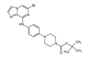 4-[4-(6-bromo-imidazo[1,2-a]pyrazin-8-ylamino)-phenyl]-piperazine-1-carboxylic acid tert-butyl ester