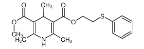 2-苯基硫基乙基甲基2,4,6-三甲基-1,4-二氢吡啶-3,5-二羧酸酯