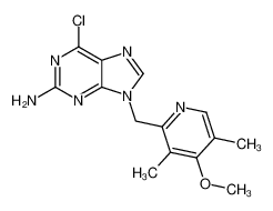 BIIB 021; 6-氯-9-[(4-甲氧基-3,5-二甲基-2-吡啶基)甲基]-9H-嘌呤-2-胺