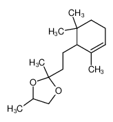 1-(2,4-dimethyl-[1,3]dioxolan-2-yl)-2-(2,6,6-trimethyl-cyclohex-2-enyl)-ethane 68480-19-3