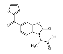 2-[2-oxo-6-(thiophene-2-carbonyl)-1,3-benzoxazol-3-yl]propanoic acid 76752-15-3