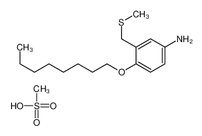 methanesulfonic acid,3-(methylsulfanylmethyl)-4-octoxyaniline 6107-03-5