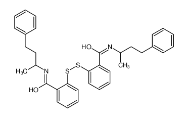 N-(4-phenylbutan-2-yl)-2-[[2-(4-phenylbutan-2-ylcarbamoyl)phenyl]disulfanyl]benzamide 63956-36-5