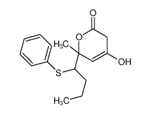 4-hydroxy-6-methyl-6-(1-phenylsulfanylbutyl)-3H-pyran-2-one 92405-65-7