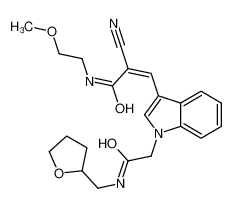 5152-68-1 2-cyano-N-(2-methoxyethyl)-3-[1-[2-oxo-2-(oxolan-2-ylmethylamino)ethyl]indol-3-yl]prop-2-enamide