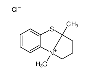 3a,9-dimethyl-2,3-dihydro-1H-pyrrolo[2,1-b][1,3]benzothiazol-9-ium,chloride 34250-53-8