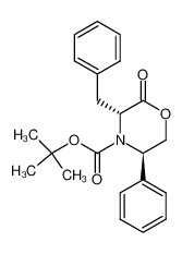 (3R,5R)-3-benzyl-4-tert-butyloxycarbonyl-5-phenyl-2,3,5,6-tetrahydro-4H-1,4-oxazin-2-one 121269-47-4
