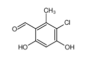 3-chloro-4,6-dihydroxy-2-methylbenzaldehyde 83324-59-8