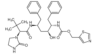 (2S,3S,5S)-2-(N-((5-Thiazolyl)-methoxycarbonyl)amino)-3-hydroxy-5-(2S-(1-imidazolidin-2-onyl)-3,3-dimethyl butanoyl)amino-1,6-diphenylhexane