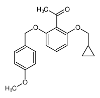 1-{2-(Cyclopropylmethoxy)-6-[(4-methoxybenzyl)oxy]phenyl}ethanone 405239-71-6