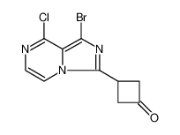 Cyclobutanone, 3-(1-bromo-8-chloroimidazo[1,5-a]pyrazin-3-yl)- 936901-73-4
