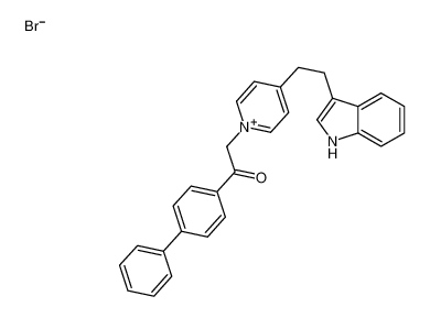 2-[4-[2-(1H-indol-3-yl)ethyl]pyridin-1-ium-1-yl]-1-(4-phenylphenyl)ethanone,bromide 646456-30-6