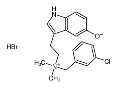 (3-chlorophenyl)methyl-[2-(5-hydroxy-1H-indol-3-yl)ethyl]-dimethylazanium,bromide 99949-62-9