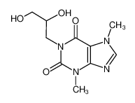 1-(2,3-dihydroxypropyl)-3,7-dimethylpurine-2,6-dione 13460-96-3
