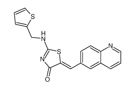 Ro 3306; 2-[[(噻吩-2-基)甲基]氨基]-5-[1-(喹啉-6-基)甲-(Z)-亚基]噻唑-4-酮