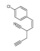 2-[2-(4-chlorophenyl)ethenyl]pent-4-ynenitrile 87639-25-6