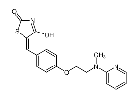 (5Z)-5-[[4-[2-[methyl(pyridin-2-yl)amino]ethoxy]phenyl]methylidene]-1,3-thiazolidine-2,4-dione