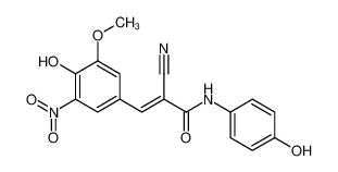 (Z)-2-cyano-3-(4-hydroxy-3-methoxy-5-nitrophenyl)-N-(4-hydroxyphenyl)prop-2-enamide 5737-06-4
