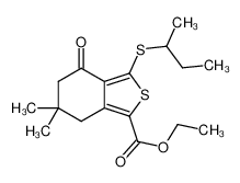 3-(仲丁基硫代)-6,6-二甲基-4-氧代-4,5,6,7-四氢苯并[c]噻吩-1-羧酸乙酯