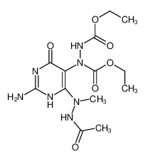 ethyl N-[6-[acetamido(methyl)amino]-2-amino-4-oxo-1H-pyrimidin-5-yl]-N-(ethoxycarbonylamino)carbamate