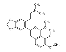 N,N-dimethyl-2-[6-(1,7,8-trimethoxy-3,4-dihydro-1H-isochromen-3-yl)-1,3-benzodioxol-5-yl]ethanamine