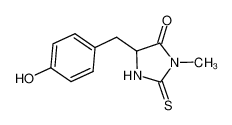 5-[(4-hydroxyphenyl)methyl]-3-methyl-2-sulfanylideneimidazolidin-4-one 886-26-0