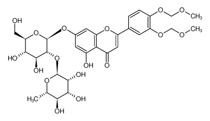 5-hydroxy-7-[(2-O-α-L-rhamnopyranosyl-β-D-glucopyranosyl)oxy]-3',4'-bis(methoxymethoxy)flavone 1449485-92-0
