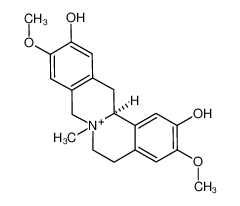 (7S,13aS)-3,10-dimethoxy-7-methyl-6,8,13,13a-tetrahydro-5H-isoquinolino[2,1-b]isoquinolin-7-ium-2,11-diol 6873-13-8