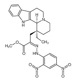 methyl (+/-)-(1α,12bα,Z)-α-[(2,4-dinitrophenyl)hydrazono]-1-ethyl-1,2,3,4,6,7,12,12b-octahydroindolo[2,3-a]quinolizine-1-propanoate 83289-22-9