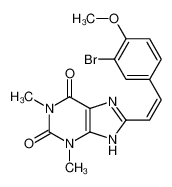 8-[(E)-2-(3-Bromo-4-methoxyphenyl)vinyl]-1,3-dimethyl-3,7-dihydro -1H-purine-2,6-dione