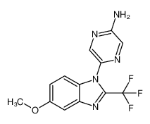 5-[5-甲氧基-2-三氟甲基-1H-苯并咪唑]-2-氨基吡嗪