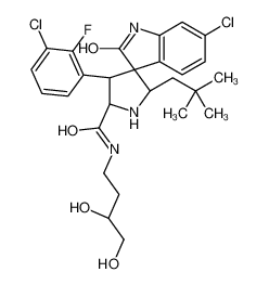 (2'R,3S,4'S,5'R)-6-Chloro-4'-(3-chloro-2-fluorophenyl)-N-[(3S)-3, 4-dihydroxybutyl]-2'-(2,2-dimethylpropyl)-2-oxo-1,2-dihydrospiro[ indole-3,3'-pyrrolidine]-5'-carboxamide