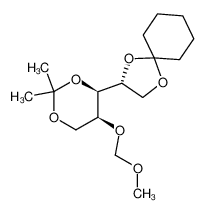 (R)-2-((4R,5S)-5-(methoxymethoxy)-2,2-dimethyl-1,3-dioxan-4-yl)-1,4-dioxaspiro[4.5]decane 114675-40-0
